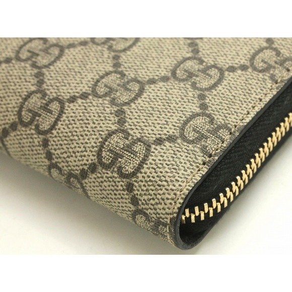 Gucci GG Supreme Long Wallet Leather Beige - Picture 3 of 9